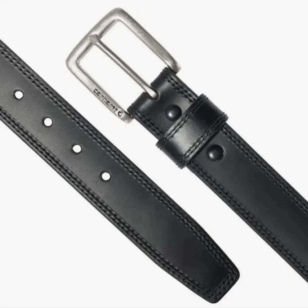 Carhartt‎ Hamilton Leather Engraved Buckle Belt- Black